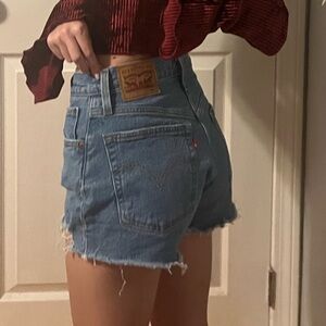 Levi's High Waisted Jean Shorts